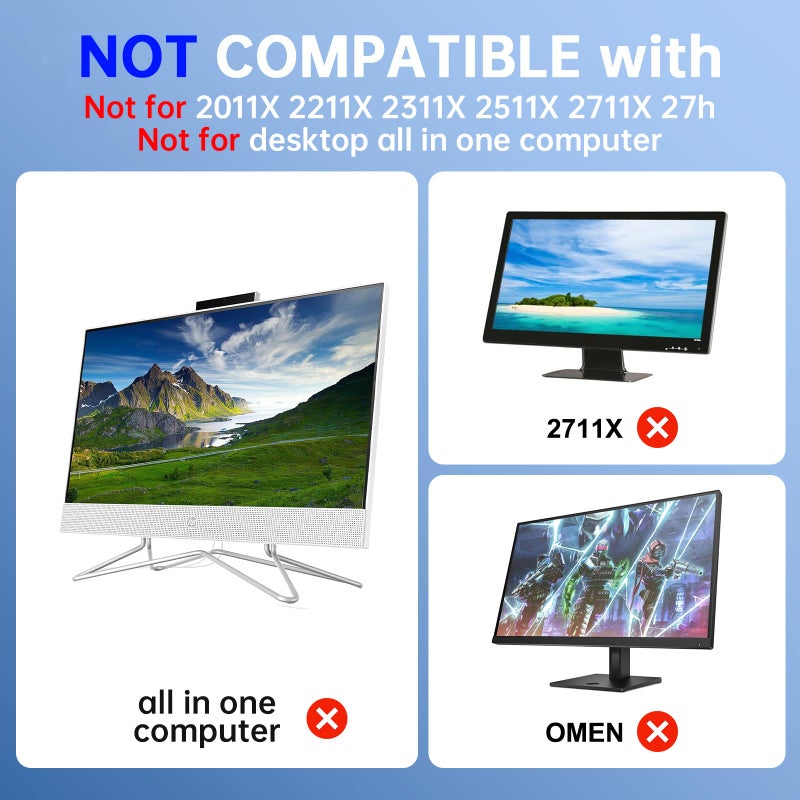 VHBW for HP Monitor Power Cord 27" 25" 23.8" 23" 21.5" 20" 19V Power Supply for HP Monitor 24f 22cwa 24m 23er 23es 27eb 32f vh240a 24ea 27 25vx ADPC1945 IPS LED Backlit Full HD Display - Image 5